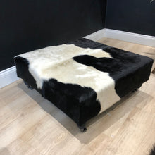 Load image into Gallery viewer, Frisian Cowhide Ottoman - Large