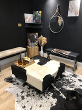 Load image into Gallery viewer, Frisian Cowhide Ottoman - Large