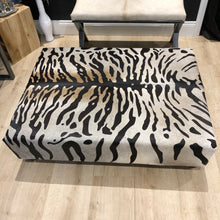 Load image into Gallery viewer, XL Bengal Print Cowhide Ottoman