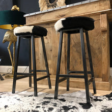 Load image into Gallery viewer, Friesian Cowhide Barstools