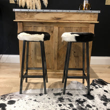 Load image into Gallery viewer, Friesian Cowhide Barstools