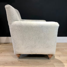 Load image into Gallery viewer, Bespoke Argentinian White / Grey Cowhide & Italian Leather Arm Chair