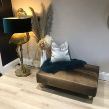 Load image into Gallery viewer, Bespoke Natural Brown Large Genuine Cowhide Ottoman Footstool Coffee Table