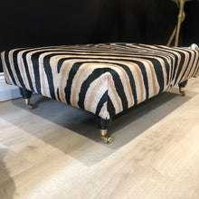 Load image into Gallery viewer, Bespoke Animal Print Genuine Cowhide Ottoman/ Footstool
