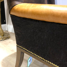 Load image into Gallery viewer, Cowhide & Leather Gentleman’s Chair in Brown & Tan