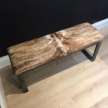Load image into Gallery viewer, Bespoke Brindle Cow Hide Industrial Bench