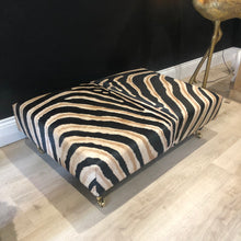 Load image into Gallery viewer, Bespoke Animal Print Genuine Cowhide Ottoman/ Footstool