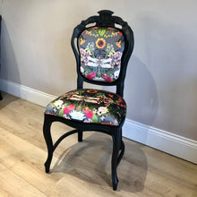 Load image into Gallery viewer, Louis Style Statement Chair in Botanical Print Fabric