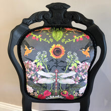 Load image into Gallery viewer, Louis Style Statement Chair in Botanical Print Fabric
