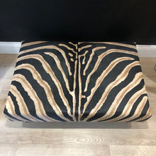 Load image into Gallery viewer, Bespoke Animal Print Genuine Cowhide Ottoman/ Footstool