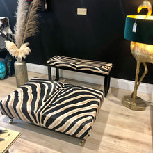 Load image into Gallery viewer, Bespoke Animal Print Genuine Cowhide Two Person Bench - MADE TO ORDER