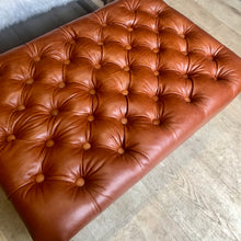 Load image into Gallery viewer, Chesterfield Genuine Leather Ottoman / Footstool
