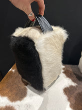 Load image into Gallery viewer, Black and White Cowhide Doorstops

