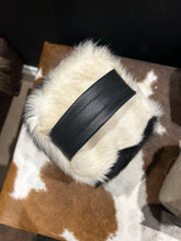 Load image into Gallery viewer, Black and White Cowhide Doorstops
