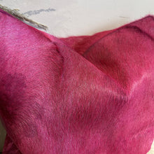 Load image into Gallery viewer, Fuscia Pink Cowhide Cushion
