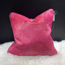 Load image into Gallery viewer, Fuscia Pink Cowhide Cushion
