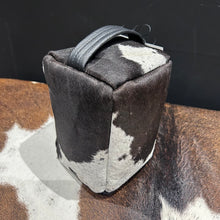 Load image into Gallery viewer, Black / Brown and Grey Cowhide Doorstop
