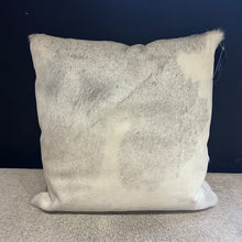 Load image into Gallery viewer, Grey and White Cowhide Cushion
