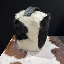 Load image into Gallery viewer, Black and White Cowhide Doorstops
