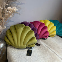 Load image into Gallery viewer, Shell Statement Cushion Olive / Green
