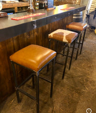 Load image into Gallery viewer, Bespoke Cowhide Bar Stools AVAILABLE TO ORDER!
