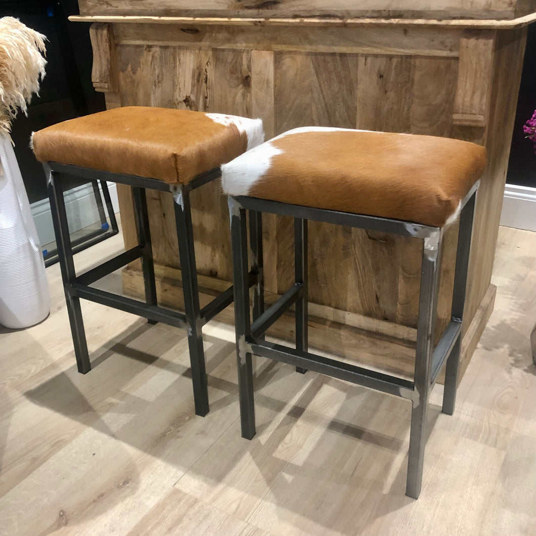 Bespoke Cowhide Bar Stools AVAILABLE TO ORDER!