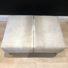 Load image into Gallery viewer, Bespoke Grey / Beige Ottoman Footstool Coffee Table
