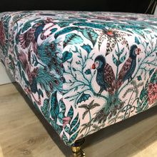 Load image into Gallery viewer, Bespoke Emma Shipley Amazon Print Ottoman / Footstool/ Coffee Table
