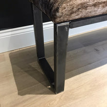 Load image into Gallery viewer, Bespoke Brindle Cow Hide Industrial Bench
