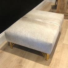 Load image into Gallery viewer, Bespoke Grey / Beige Ottoman Footstool Coffee Table
