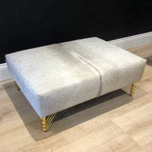 Load image into Gallery viewer, Bespoke Grey / Beige Ottoman Footstool Coffee Table
