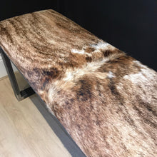 Load image into Gallery viewer, Bespoke Brindle Cow Hide Industrial Bench
