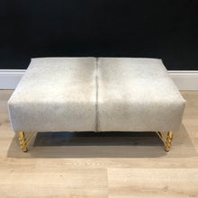 Load image into Gallery viewer, Bespoke Grey / Beige Ottoman Footstool Coffee Table
