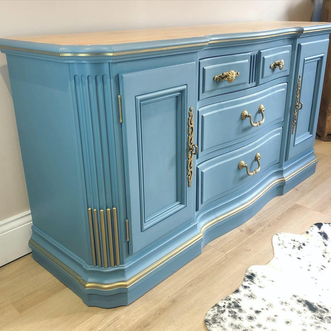 Bespoke Large Dusky Blue Dresser / Sideboard