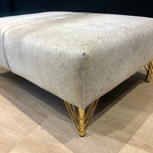 Load image into Gallery viewer, Bespoke Grey / Beige Ottoman Footstool Coffee Table
