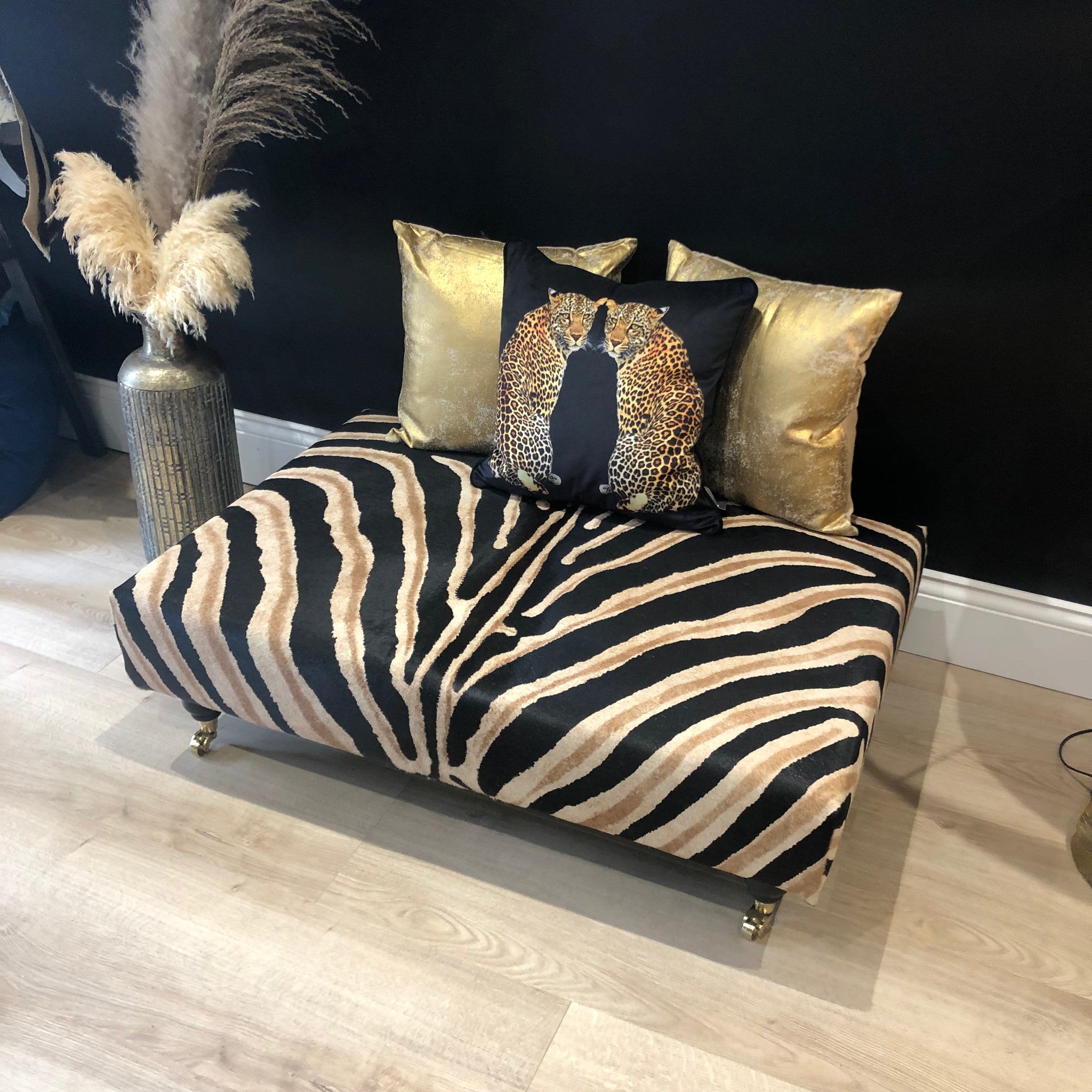 Leopard discount print footstool
