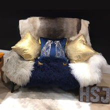 Load image into Gallery viewer, Metallic Leopard on Navy Velvet
